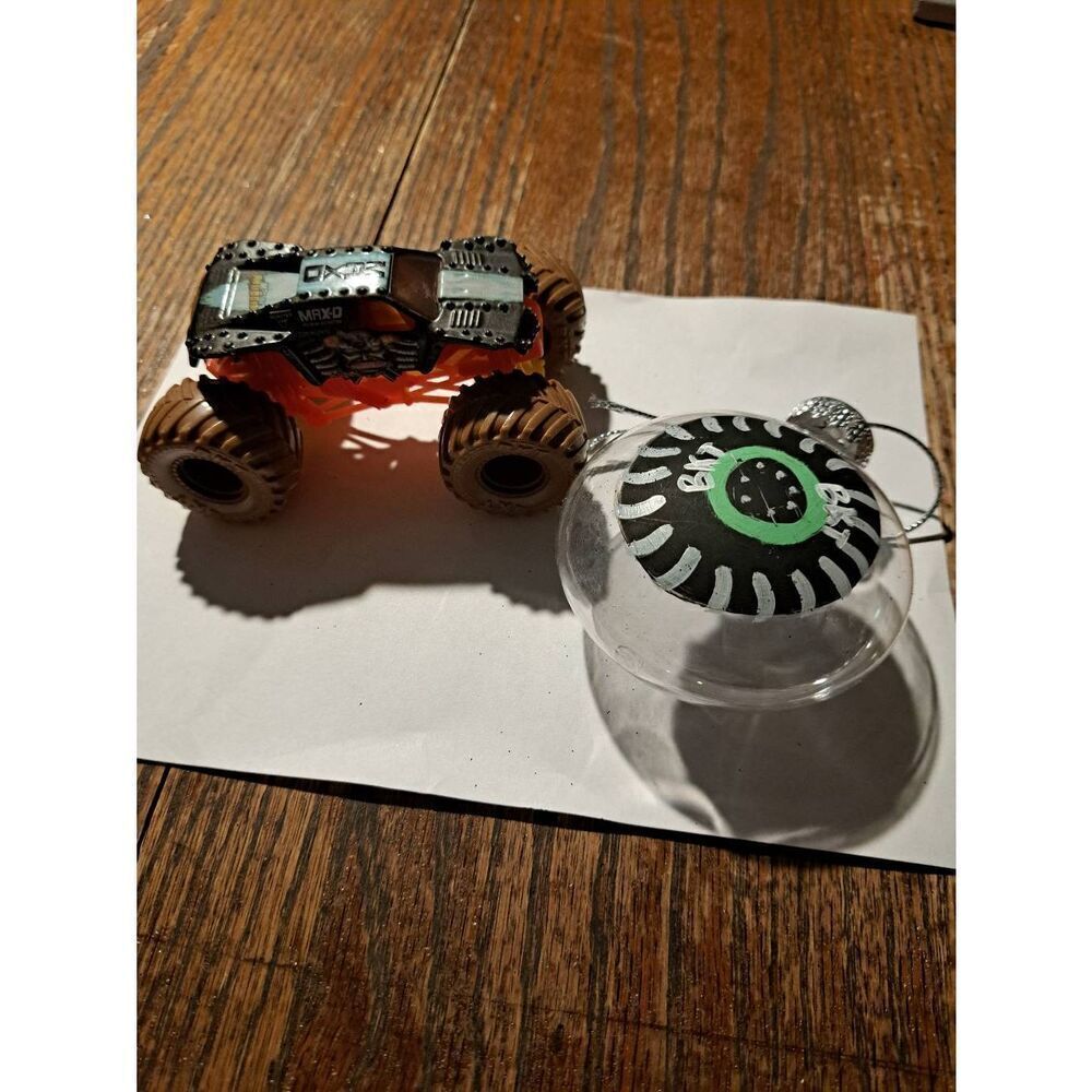 Max-D Monster Jam Toy Truck 2024 + Handmade Shatterproof Ornament
